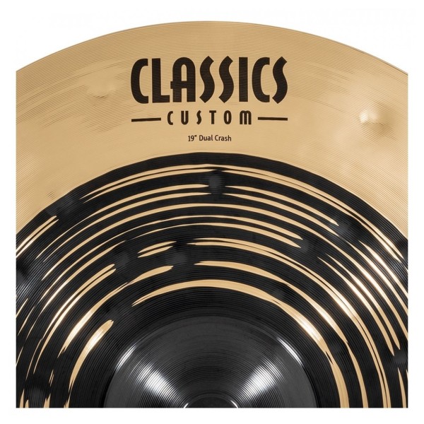 Meinl Classics Custom Dual 19'' Crash Cymbal & Gear4music Boom Arm Stand, Black
