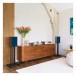 JBL L52 Classic Speakers with JS-65 Stands (Pair) - lifestyle with blue grilles