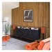 JBL L52 Classic Speakers with JS-65 Stands (Pair) - lifestyle with orange grilles