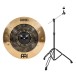 Meinl Classics Custom Dual 20'' Crash Cymbal & Gear4music Boom Arm Stand, Black