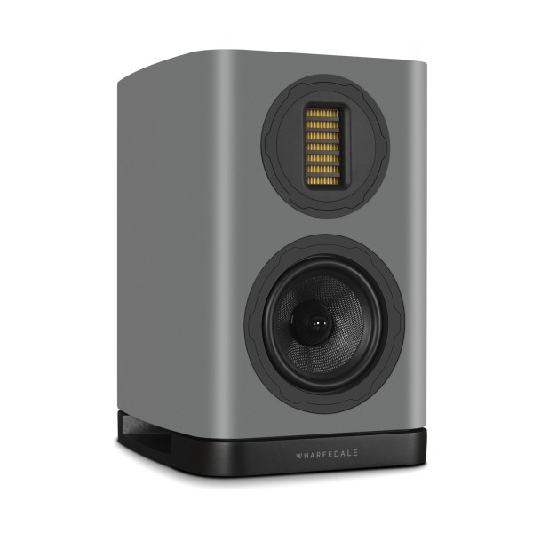 Wharfedale EVO 5.1 Bookshelf Speakers (Pair), Lunar Grey - Left side view