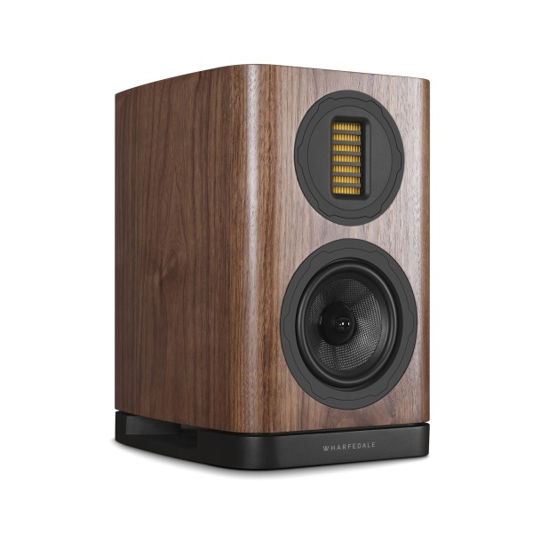 Wharfedale EVO 5.1 Bookshelf Speakers (Pair), Walnut - Left side view