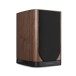 Wharfedale EVO 5.1 Bookshelf Speakers (Pair), Walnut - Left side view, grille attached