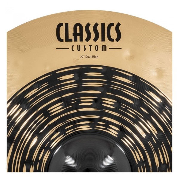 Meinl Classics Custom Dual 22'' Ride Cymbal & Gear4music Boom Arm Stand, Black