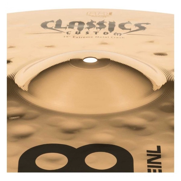 Meinl Classics Custom Extreme Metal 19" Crash Cymbal & Gear4music Boom Arm Stand, Black