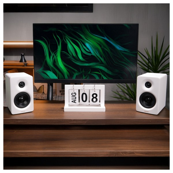 Edifier M60 Desktop Bluetooth Speakers with Stands (Pair), White
