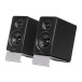 Edifier M60 2.0 Compact Desktop Hi-Res Bluetooth Speaker System With Stands, Black - stands lean to
