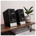 Edifier M60 2.0 Compact Desktop Hi-Res Bluetooth Speaker System With Stands, Black  -lifestyle plant 