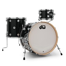 DW Collectors Series 3-Piece SSC Maple Shell Pack - Black Ice Finish Ply, Chrome Hardware
