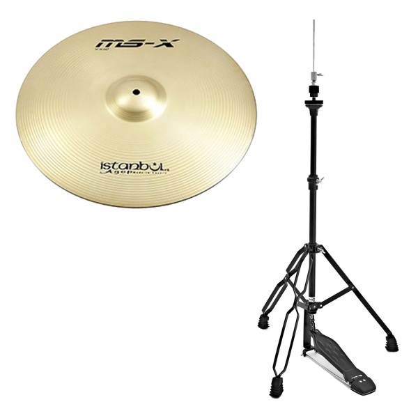 Istanbul Agop 14″ MS-X Hi-Hats & Stand by Gear4music, Black