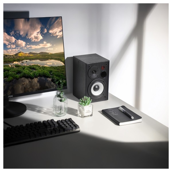 Edifier R990BT Active 2.0 Bookshelf Bluetooth Speaker Set, Black - lifestyle