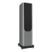 Wharfedale Evo 5.4 Floorstanding Speakers (Pair), Lunar Grey - Left side view, grille attached