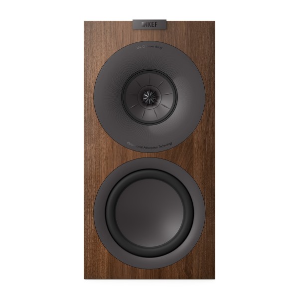 KEF Q Concerto Meta Bookshelf Speaker, Walnut - Front