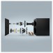 KEF Q Concerto Meta Bookshelf Speakers (Pair), Satin Black - Exploded