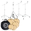 Istanbul Agop XIST Power Cymbal Set With Free 18'' Crash & Bag & Gibraltar 4000 Lightweight Stands
