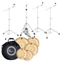 Istanbul Agop XIST Power Cymbal Set With Free 18'' Crash & Bag & Gibraltar 4000 Lightweight Stands