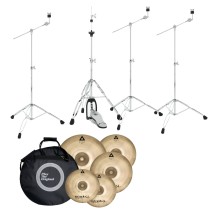 Istanbul Agop XIST Power Cymbal Set With Free 18'' Crash & Bag & Gibraltar 4000 Lightweight Stands