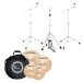 Istanbul Agop Traditional Cymbal Set With Bag & Gibraltar 4000 Lightweight Stands