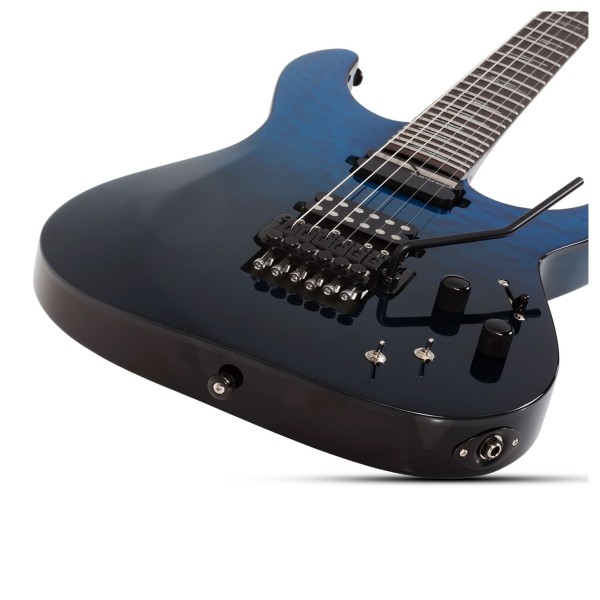 Schecter Reaper-6 Elite FR-S, Deep Ocean Blue body angle