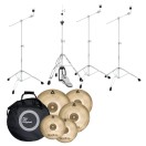 Istanbul Agop XIST Brilliant Cymbal Set With Free 18'' Crash, Bag & Gibraltar 4000 L/W Stands