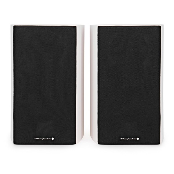 Wharfedale Diamond 9.1 Bookshelf Speakers (Pair), White - grille on 
