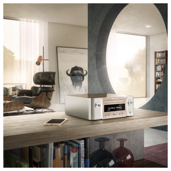 Marantz Melody X M-CR612 All-In-One Hi-Fi System, Silver-Gold - lifetyle 1 