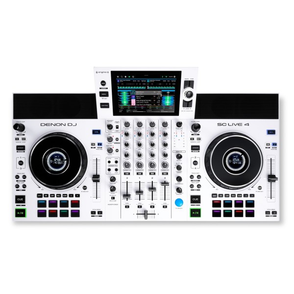 Denon DJ SC Live 4 Standalone DJ Controller, White - Top
