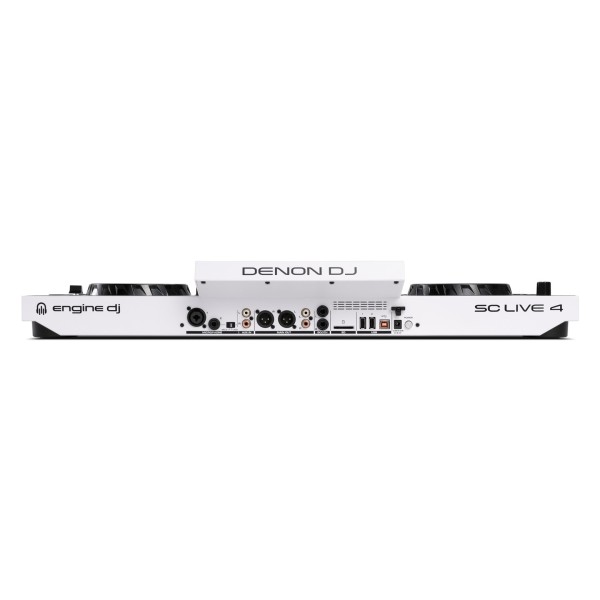 SC Live 4 Standalone DJ Controller, White - Rear