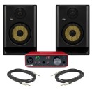 Focusrite Scarlett Solo (3rd Gen) and KRK ROKIT RP5 G5 Studio Monitor Bundle