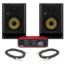 Focusrite Scarlett Solo (3rd Gen) and KRK ROKIT RP5 G5 Studio Monitor Bundle