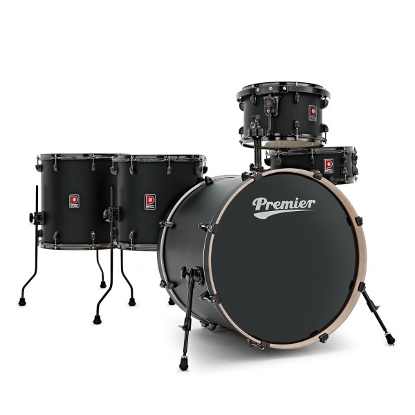 Premier Artist 22" 5pc Heavy Rock Shell Pack, Matte Black