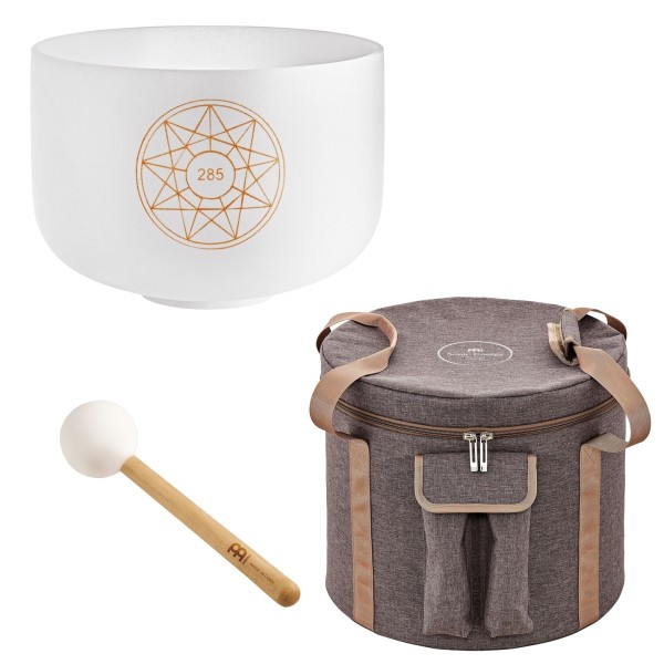 Meinl Solfeggio 12" Crystal Singing Bowl Set, 285 Hz, Note C#4