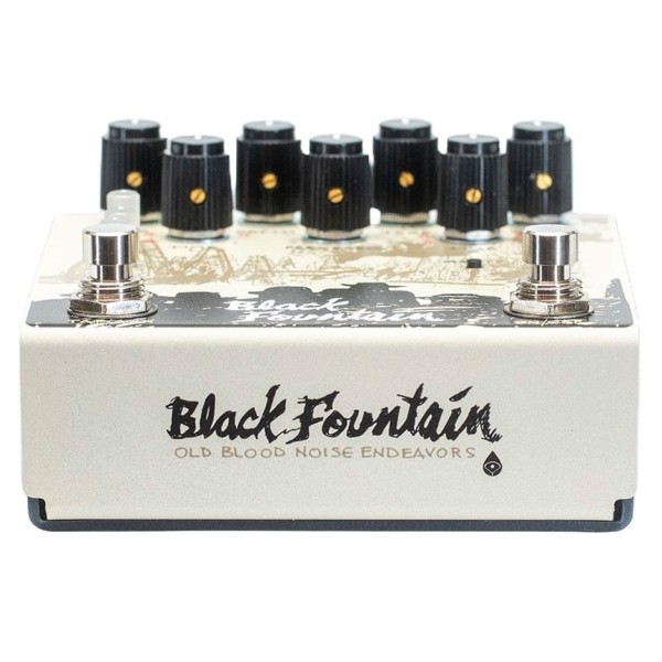 Old Blood Noise Endeavors Black Fountain Stereo Delay - top 