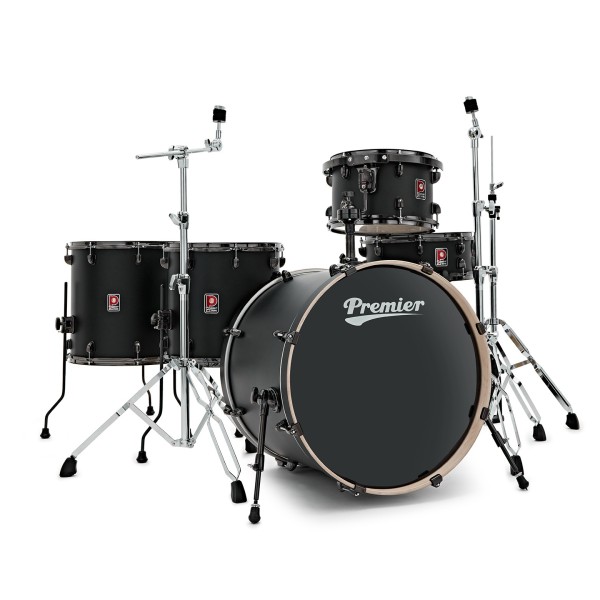 Premier Artist 22" 5pc Heavy Rock Drum Kit, Matte Black