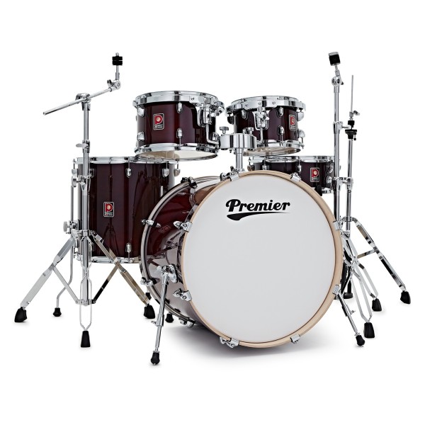 Premier Artist 22" 5pc Modern Rock Drum Kit, Cherry Red