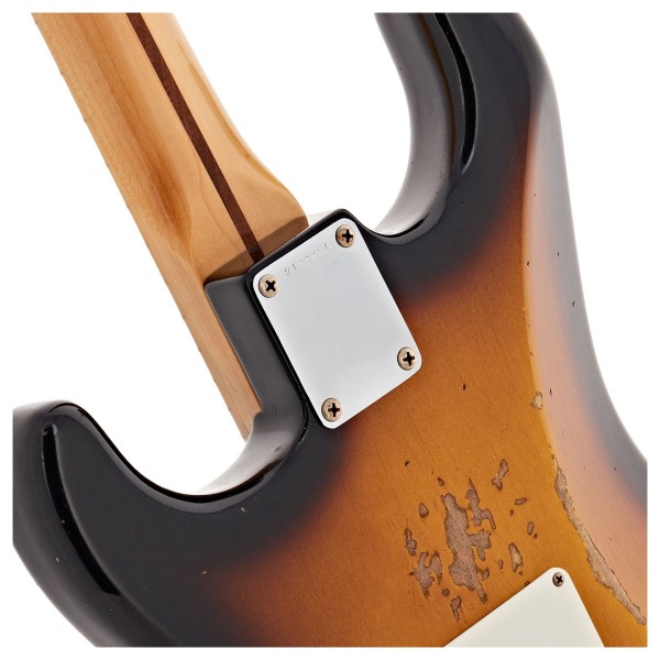 Fender Custom Shop 1956 Stratocaster HSS Relic, Super Faded Aged 2-Colour Sunburst - body back 