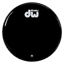 DW Gloss Black Non-Vented Bass Drum Head, 20