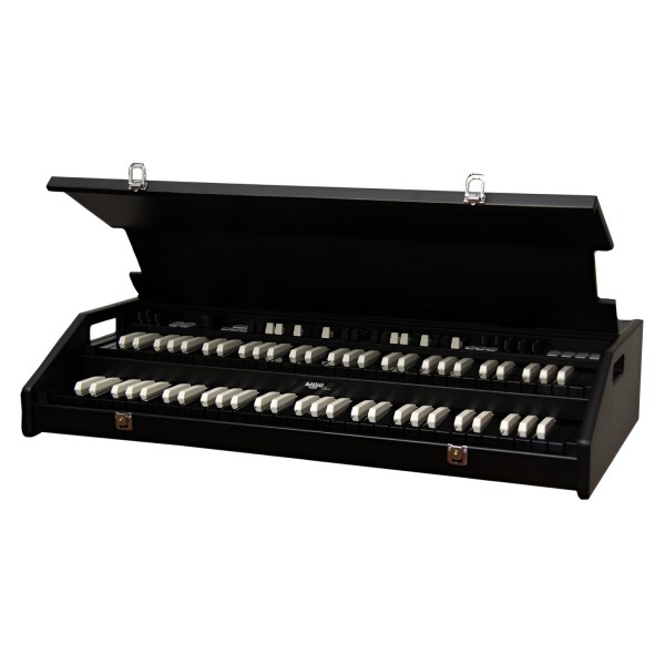 Crumar Mojo Suitcase Limited Virtual Tonewheel Organ, Reverse Keys - Angled Open