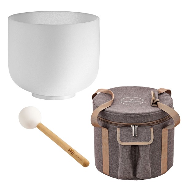 Meinl Sonic Energy 10" Crystal Singing Bowl Set With Brown Bag, Heart Chakra