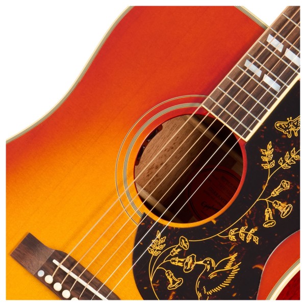 Epiphone 1960 Hummingbird Reissue, Heritage Cherry Sunburst - soundhole