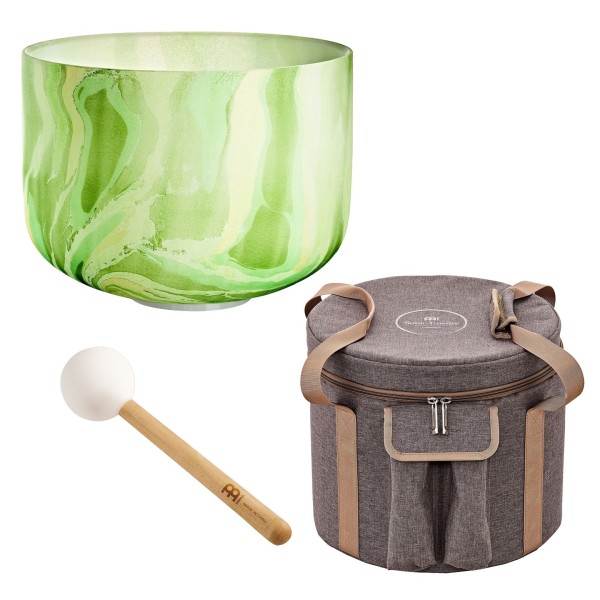 Meinl Sonic Energy 10" Marble Singing Bowl & Brown Bag Set, F4 Heart Chakra