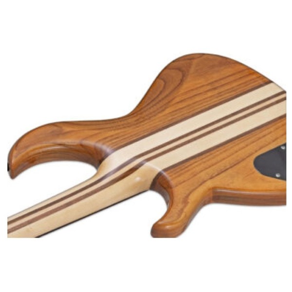 Aria SB-700 Electric Bass Guitar, Oak - body back 