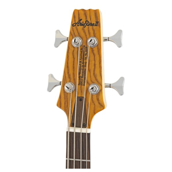 Aria SB-700 Electric Bass Guitar, Oak - headstock 