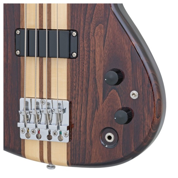 Aria SB-700 Electric Bass Guitar, Walnut - knobs 