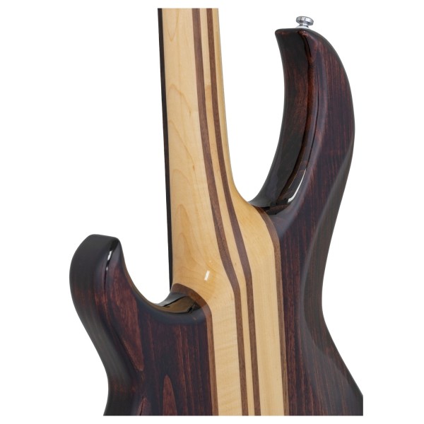 Aria SB-700 Electric Bass Guitar, Walnut - neck through 