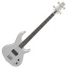 Aria SB-One Electric Bass Guitar, Silver - front
