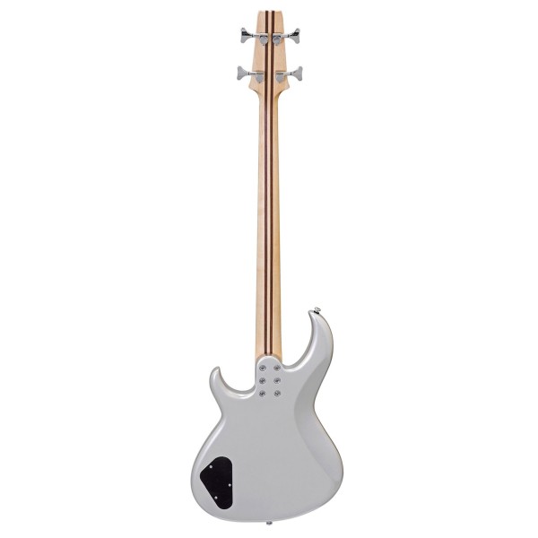 Aria SB-One Electric Bass Guitar, Silver - back 