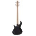 Aria SB-One Electric Bass Guitar, Black - back 