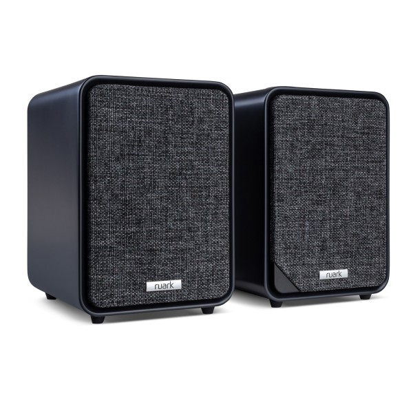 Ruark Audio MR1 MK3 Bluetooth Speaker System, Charcoal - Front, low angle