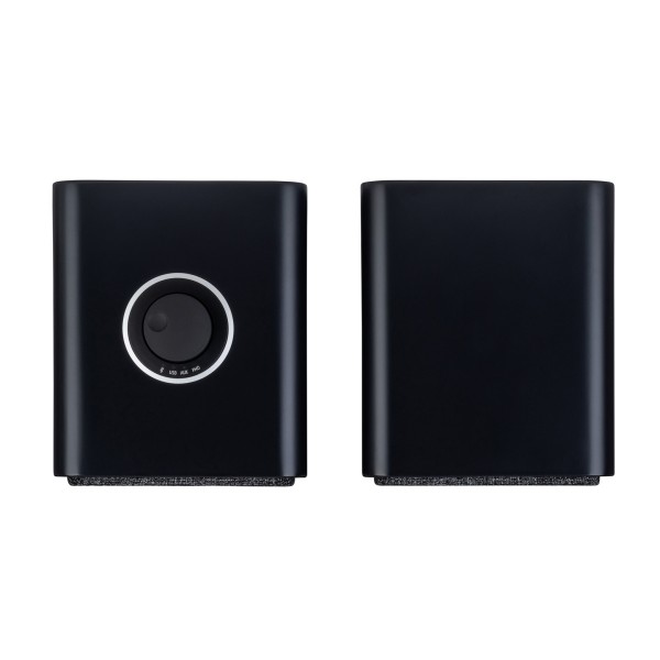 Ruark Audio MR1 MK3 Bluetooth Speaker System, Charcoal - Top down and control dial